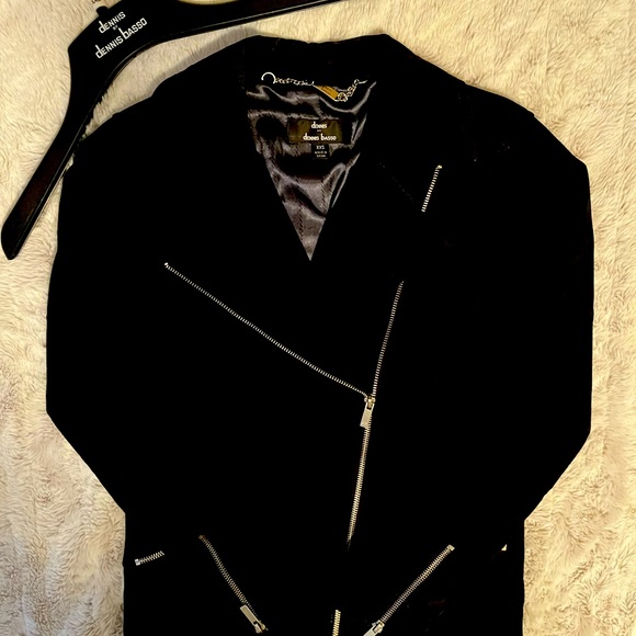 ⭐️⭐️Suede Dennis Basso Moto Jacket XXS Fits Like a Small - Picture 3 of 8